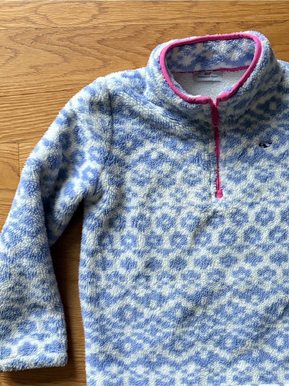 Vineyard Vines Girls Sherpa Quarter Zip Size 7 Like New Condition